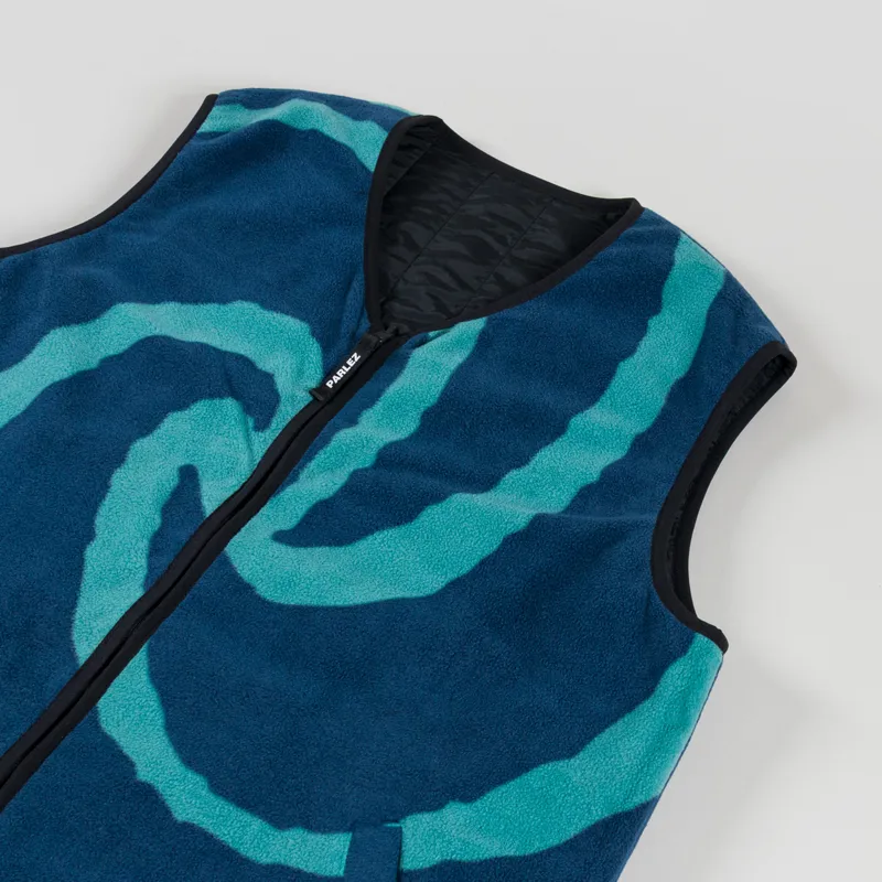 Parlez Rotate Reversible Fleece Gilet Black-8