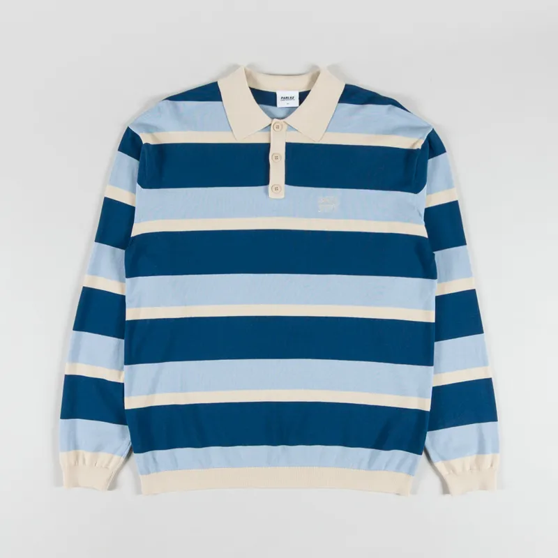 Parlez Pipe Polo Knit Lagoon Stripe