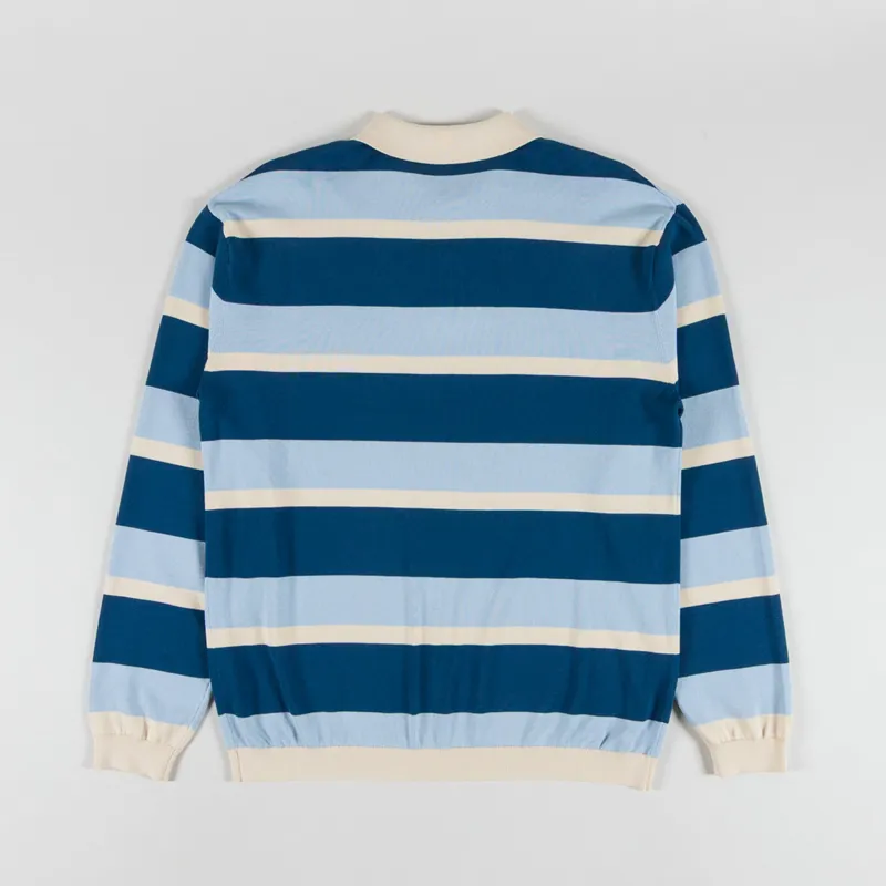 Parlez Pipe Polo Knit Lagoon Stripe-1