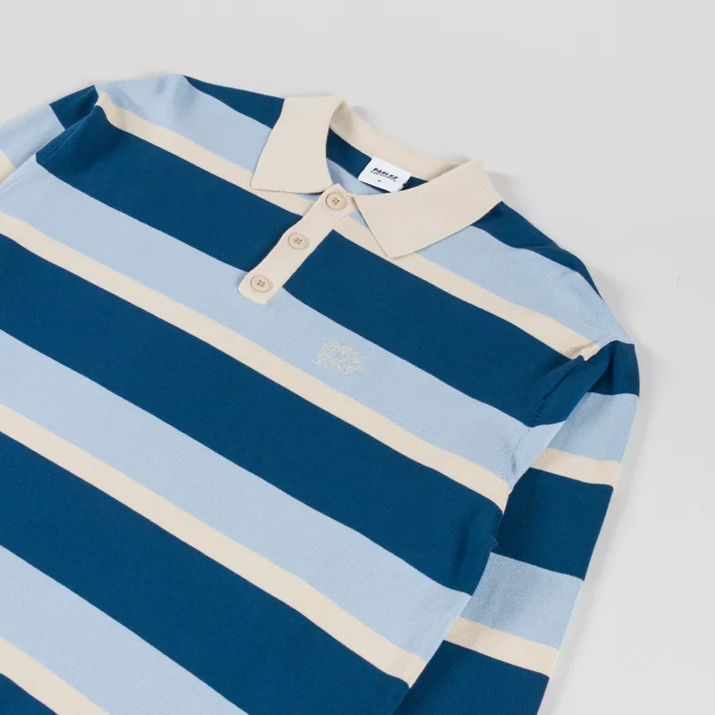 Parlez Pipe Polo Knit Lagoon Stripe-2