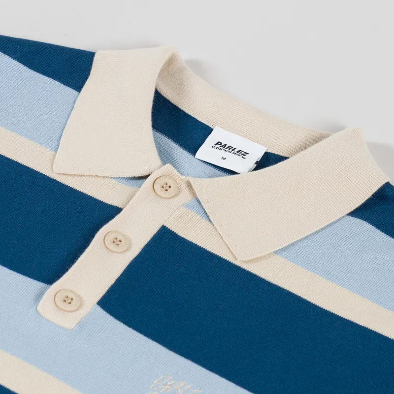 Parlez Pipe Polo Knit Lagoon Stripe-4