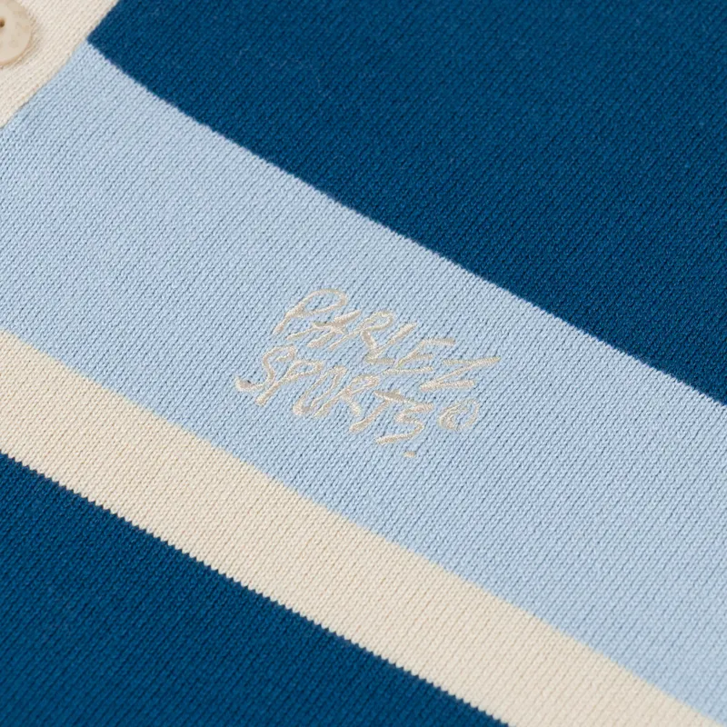 Parlez Pipe Polo Knit Lagoon Stripe-5