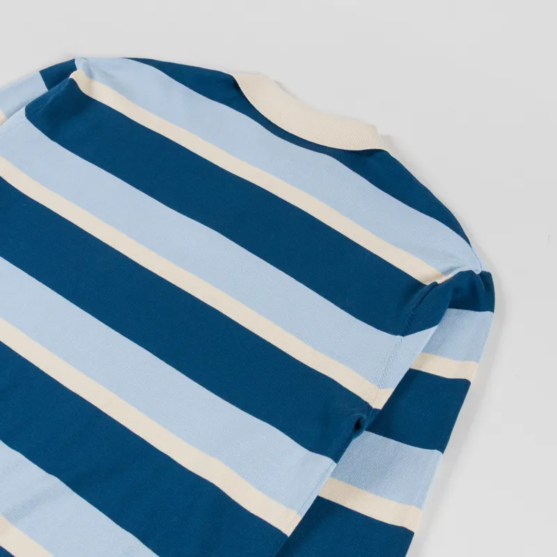 Parlez Pipe Polo Knit Lagoon Stripe-3