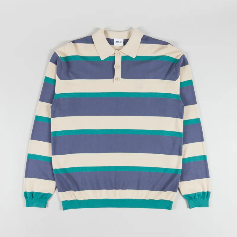 Parlez Pipe Polo Knit Purple Haze Stripe