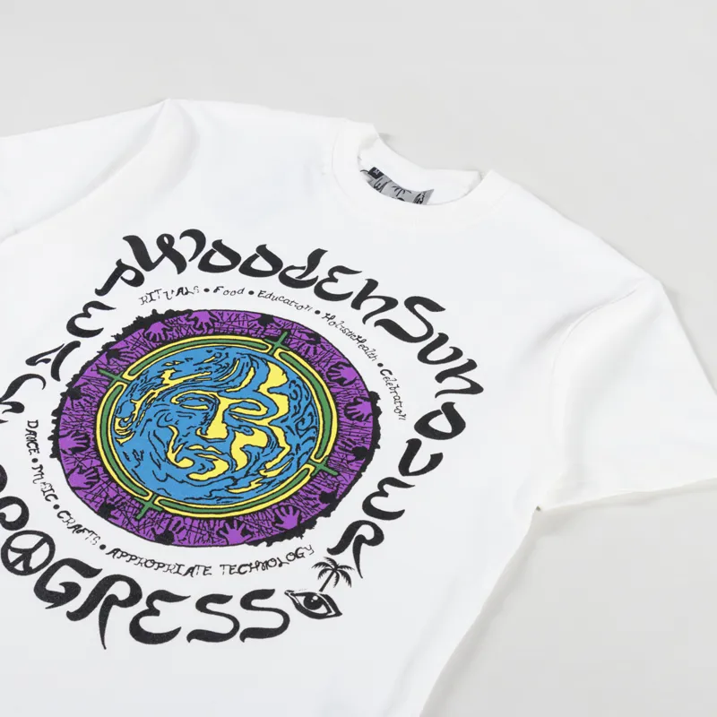 Woodensun Peace Progress T Shirt White-1