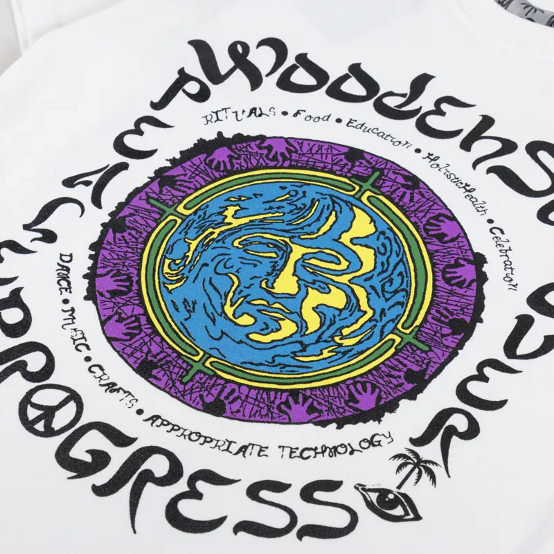Woodensun Peace Progress T Shirt White-2