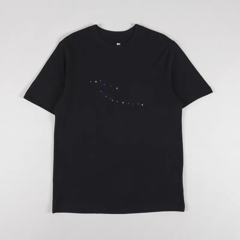 Poetic Collective Colour Logo T Shirt Black-1
