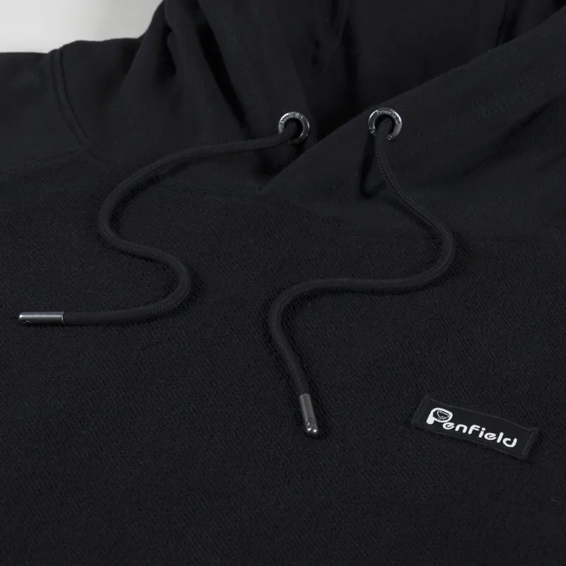 Penfield Reverse Loopback Hoodie Black-4