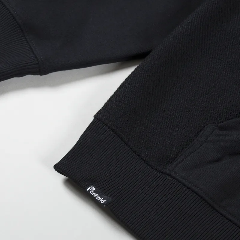 Penfield Reverse Loopback Hoodie Black-6