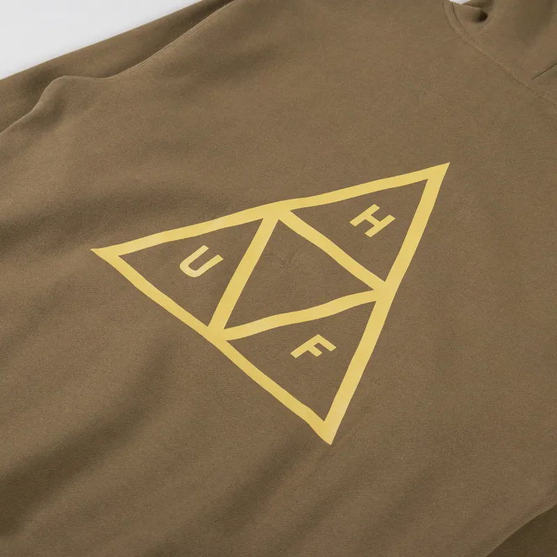 Huf Set Triple Triangle Pullover Hoodie Mud-4