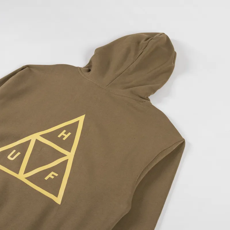 Huf Set Triple Triangle Pullover Hoodie Mud-2