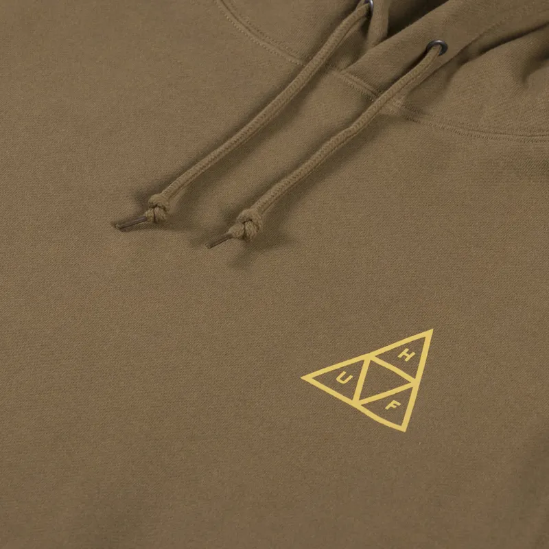 Huf Set Triple Triangle Pullover Hoodie Mud-5
