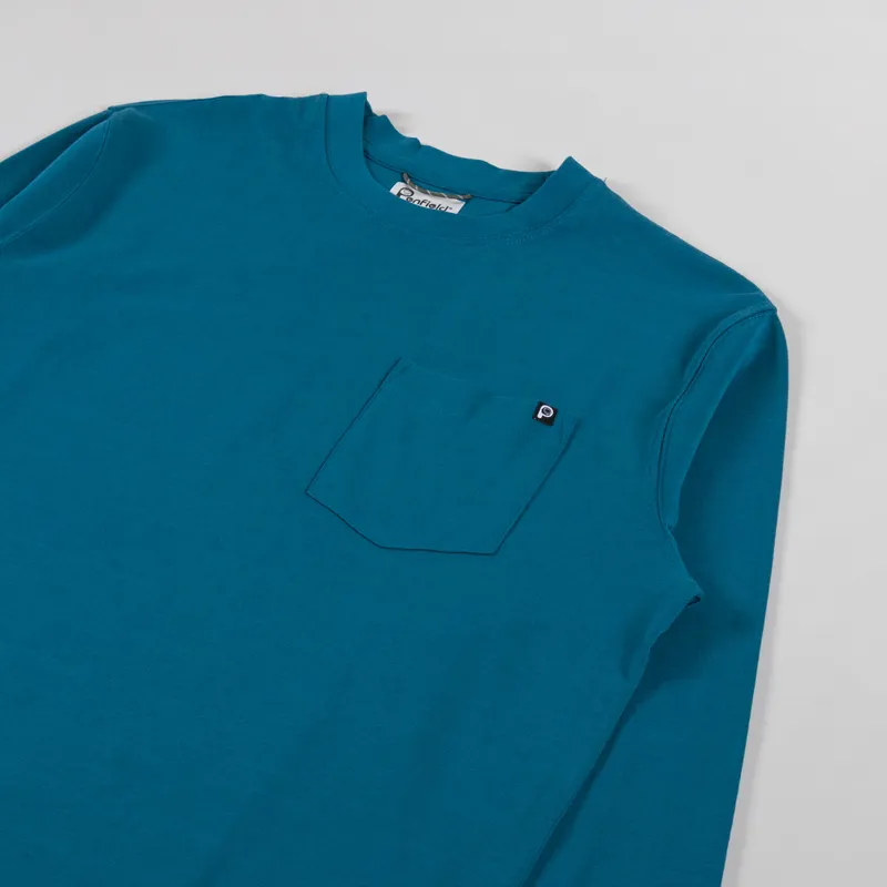 Penfield Chest Pocket Long Sleeve T Shirt Mallard Blue-1