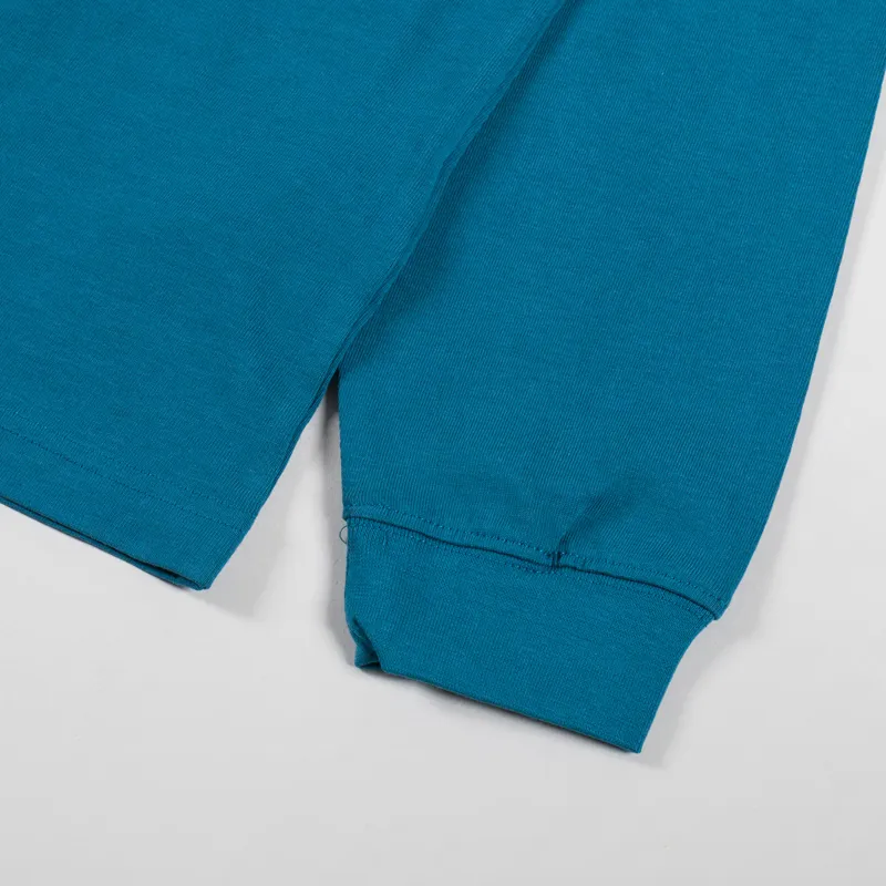 Penfield Chest Pocket Long Sleeve T Shirt Mallard Blue-3