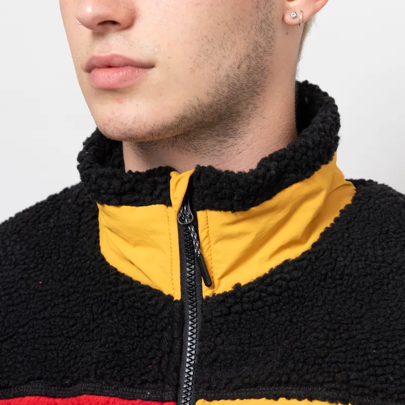 Penfield P Bear Colour Block Borg Gilet Silver Birch-6