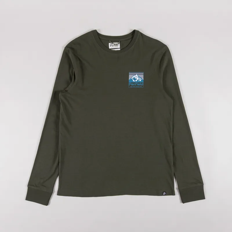 Penfield Back Graphic Long Sleeve T Shirt Forest Night-1