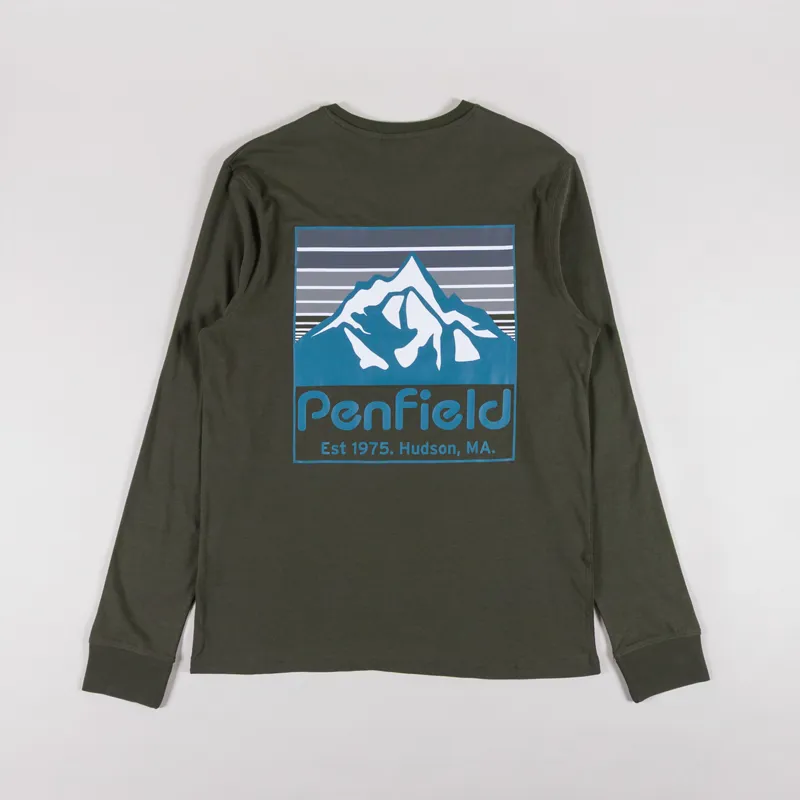 Penfield Back Graphic Long Sleeve T Shirt Forest Night