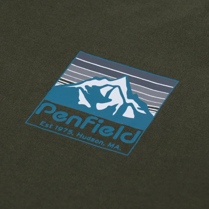 Penfield Back Graphic Long Sleeve T Shirt Forest Night-5