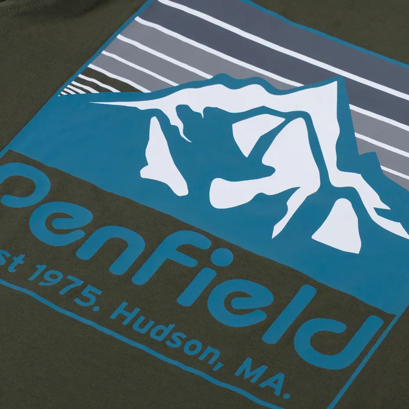 Penfield Back Graphic Long Sleeve T Shirt Forest Night-4