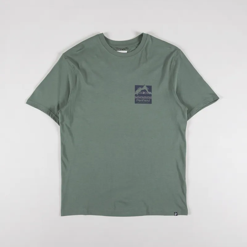 Penfield Mountain Filled Back Graphic T Shirt Laurel Wreath-1