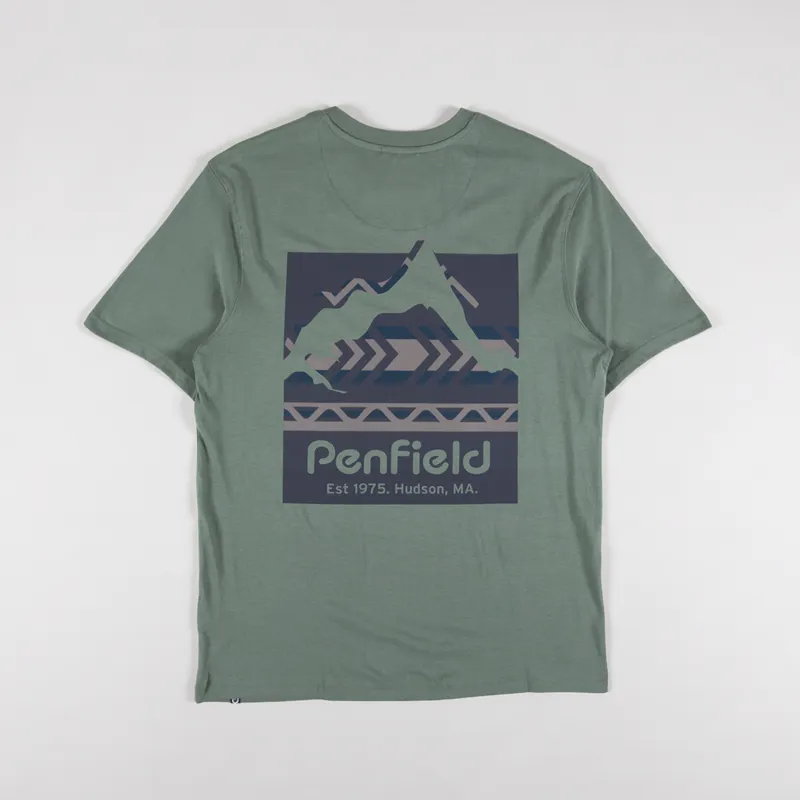 Penfield Mountain Filled Back Graphic T Shirt Laurel Wreath