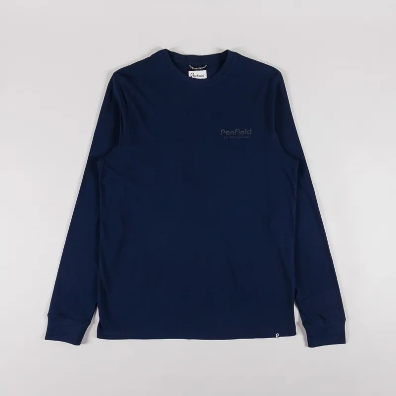 Penfield Arc Mountain Long Sleeve T Shirt Navy Blazer-1