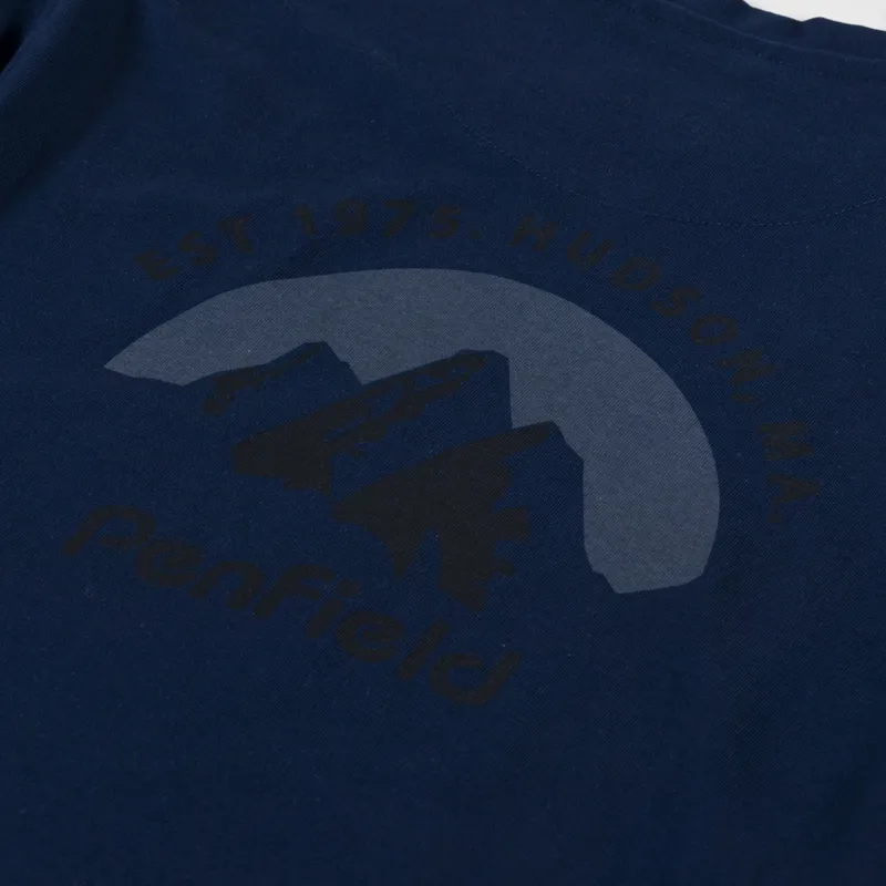 Penfield Arc Mountain Long Sleeve T Shirt Navy Blazer-4