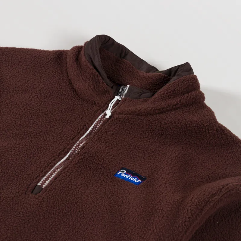 Penfield Washed Fleece Funnel Chicory Coffee-4