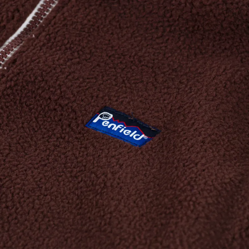 Penfield Washed Fleece Funnel Chicory Coffee-5