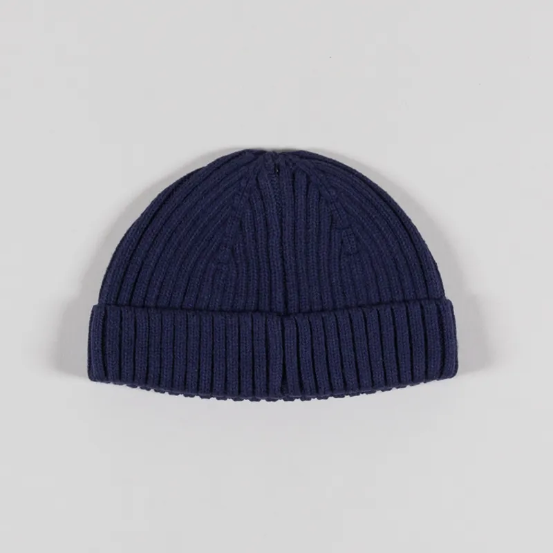 Penfield Mens Ribbed Fisherman Beanie Hat Navy Blue