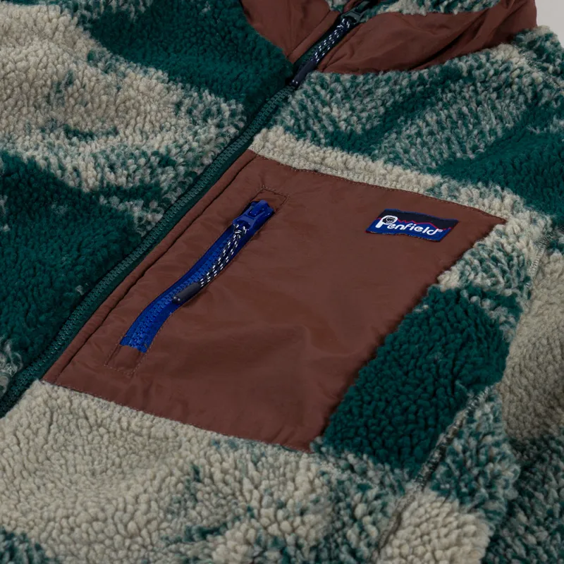 Penfield Mattawa Fleece Jacket Textured Check June Bug-6