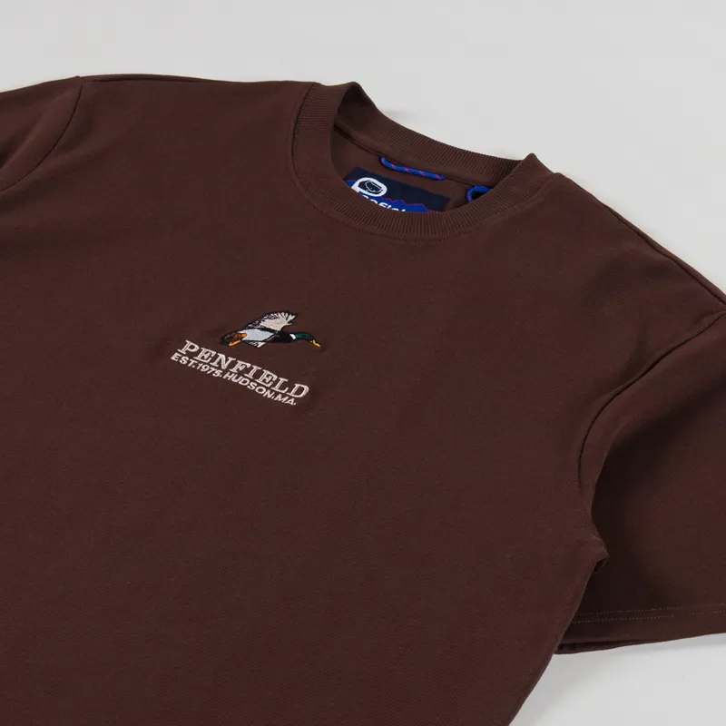 Penfield Embroidered Mallard T Shirt Chicory Coffee-1