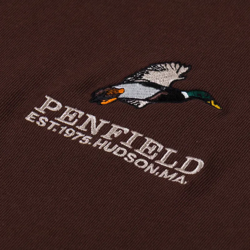 Penfield Embroidered Mallard T Shirt Chicory Coffee-2