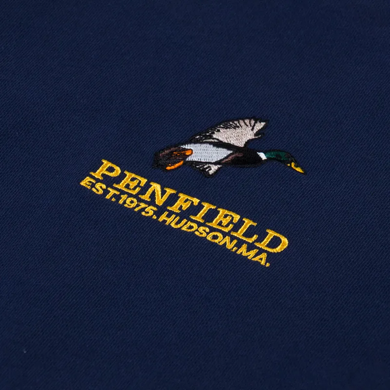 Penfield Embroidered Mallard Sweatshirt Navy Blue-4