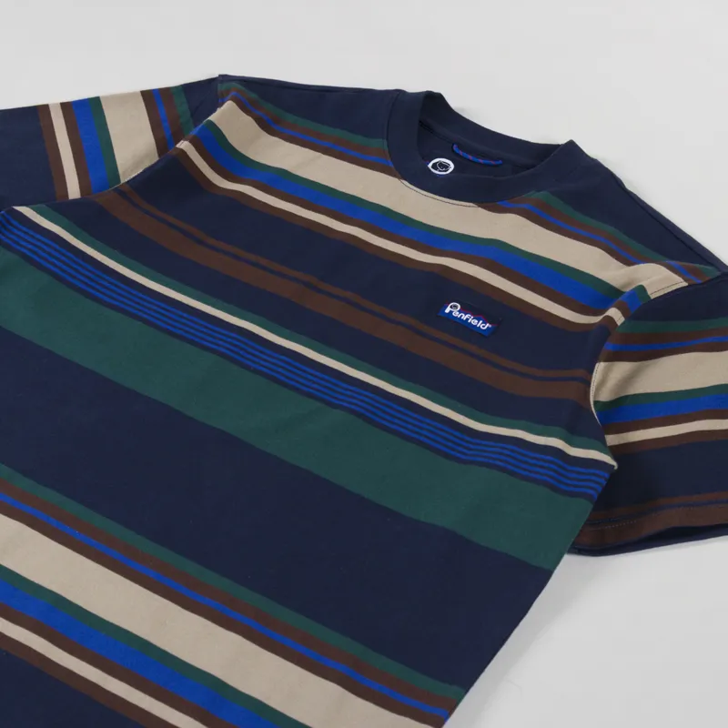 Penfield Stripe T Shirt Navy Blazer-1
