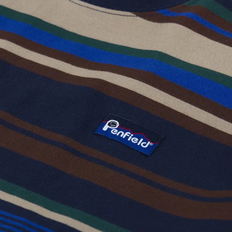 Penfield Stripe T Shirt Navy Blazer-2