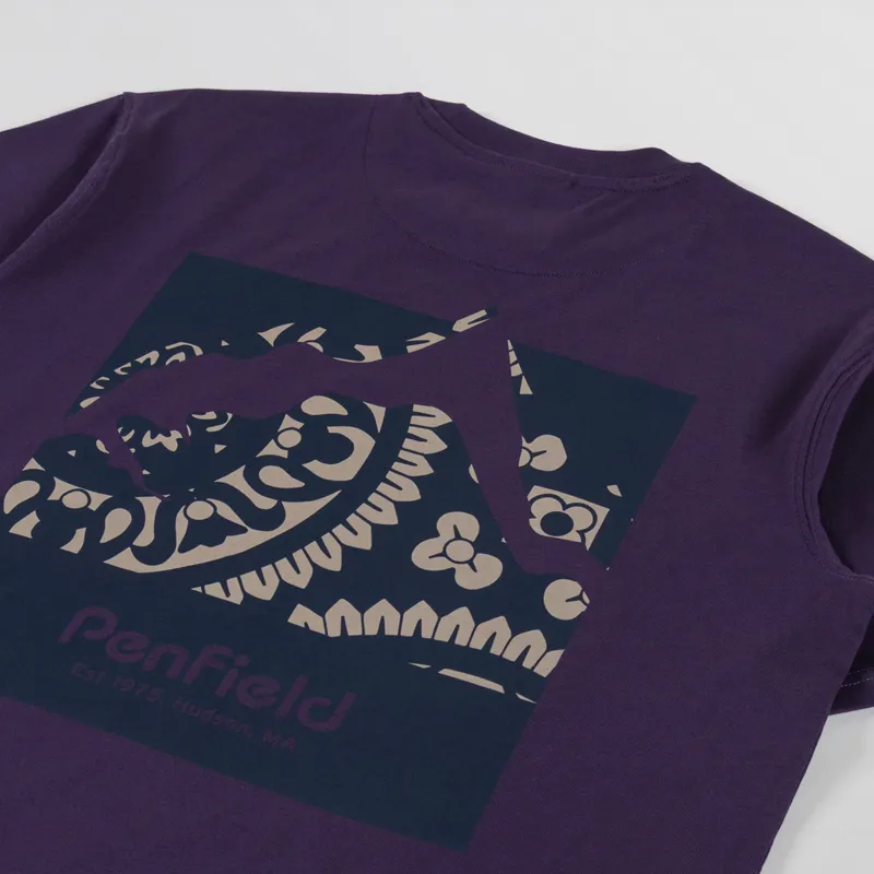 Penfield Mountain Back Graphic T Shirt Nightshade-2