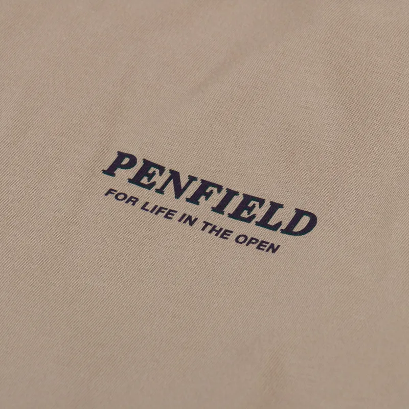Penfield Black Bear Back Graphic Long Sleeve T Shirt Chinchilla-4