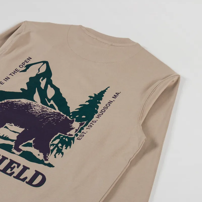 Penfield Black Bear Back Graphic Long Sleeve T Shirt Chinchilla-5