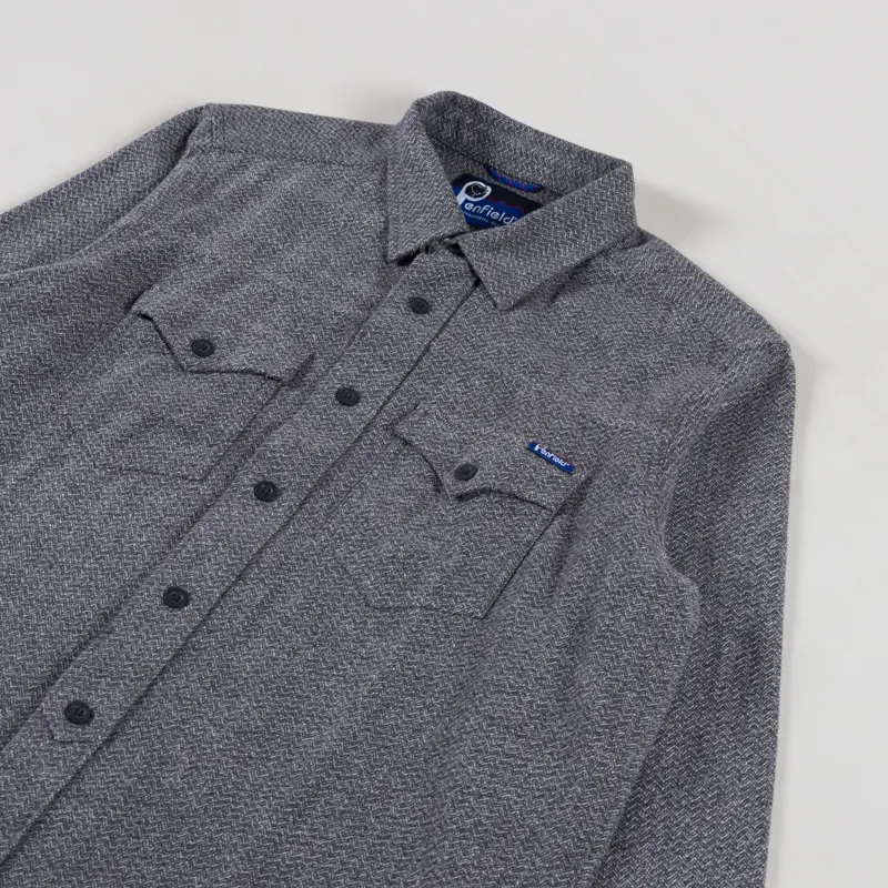 Penfield Brushed Textured Overshirt Mid Grey Heather-2