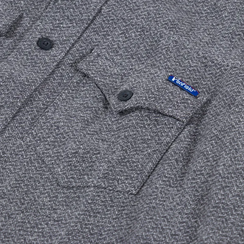 Penfield Brushed Textured Overshirt Mid Grey Heather-6