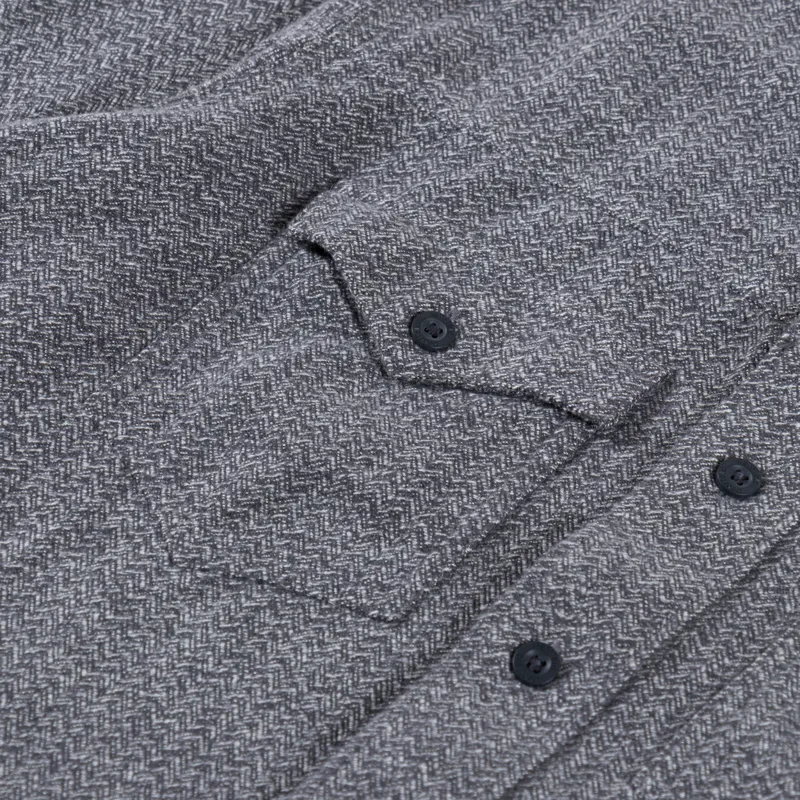 Penfield Brushed Textured Overshirt Mid Grey Heather-7