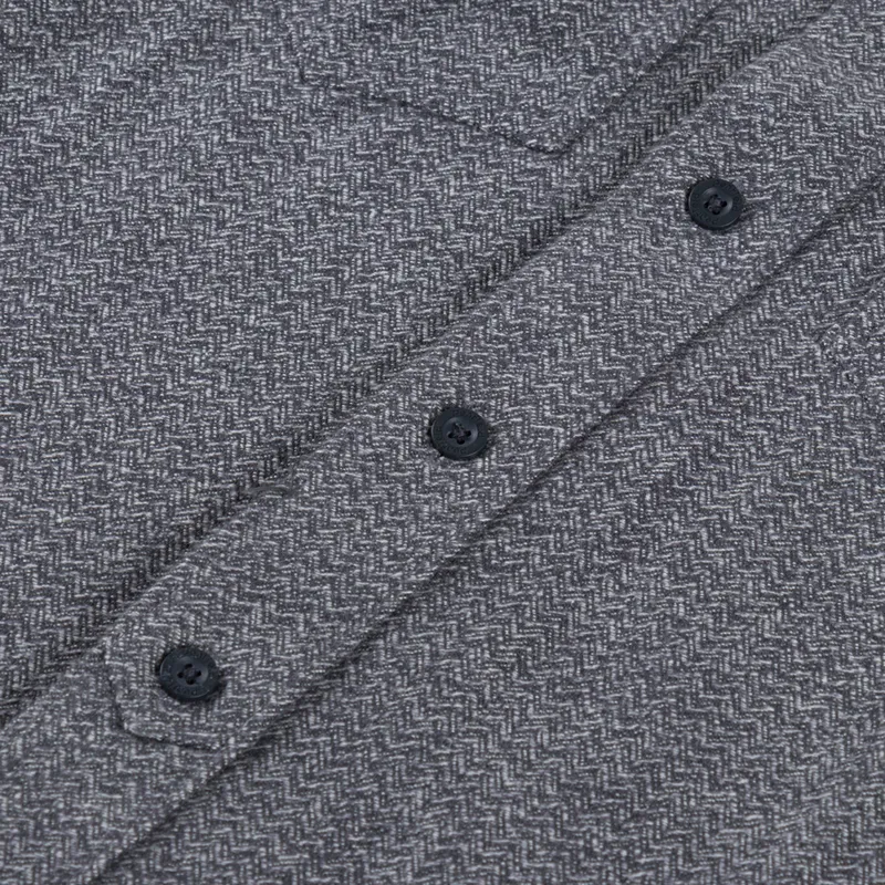 Penfield Brushed Textured Overshirt Mid Grey Heather-5