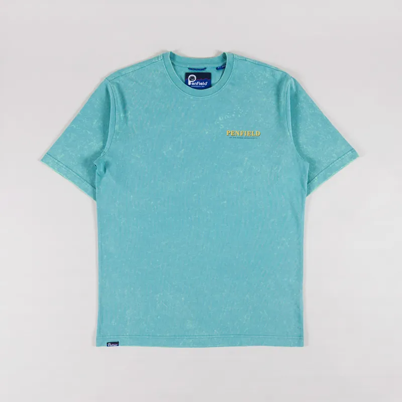 Penfield Whale Scene T Shirt Dusty Turquoise-1