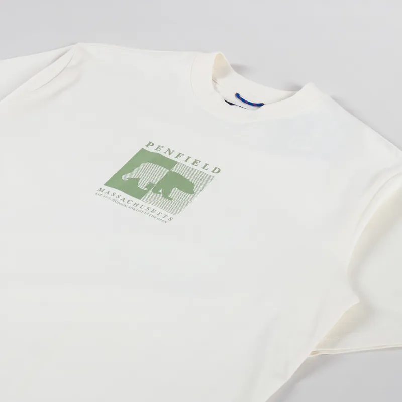 Penfield Contrast Stripe Bear T Shirt Vanilla Ice-3