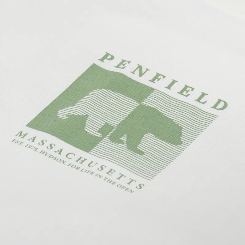 Penfield Contrast Stripe Bear T Shirt Vanilla Ice-5