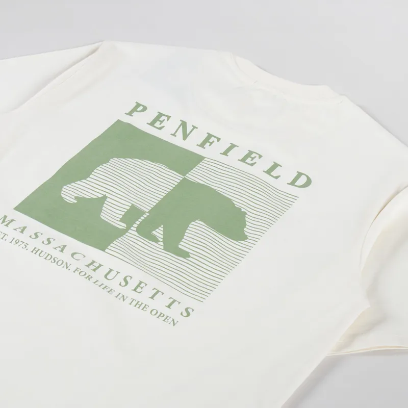 Penfield Contrast Stripe Bear T Shirt Vanilla Ice-2