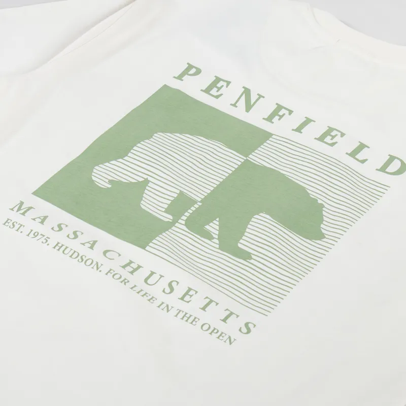 Penfield Contrast Stripe Bear T Shirt Vanilla Ice-4