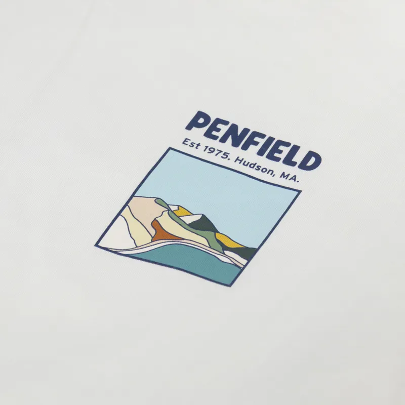 Penfield Block Landscape T Shirt Vanilla Ice-5