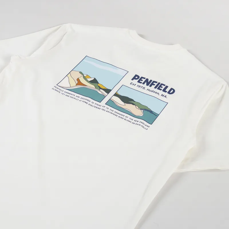 Penfield Block Landscape T Shirt Vanilla Ice-2
